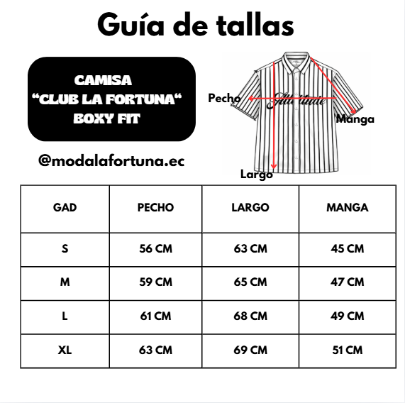 Camisa BoxyFit de Tela "La Fortuna Club"