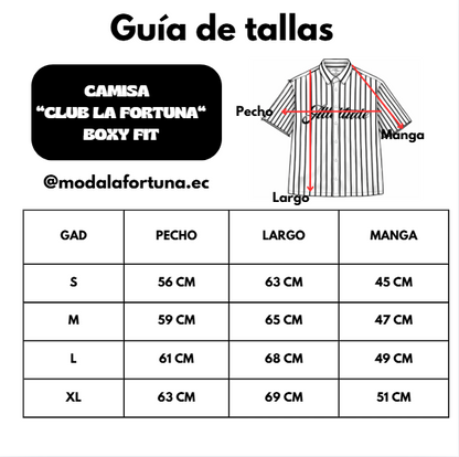 Camisa BoxyFit de Tela "La Fortuna Club"